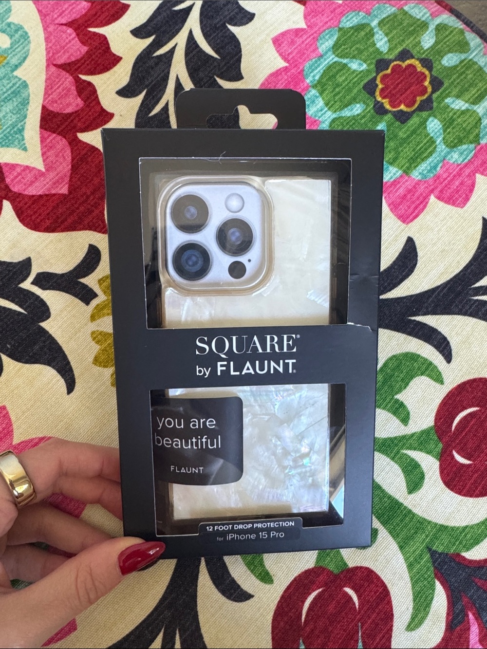 Flaunt square phone case iPhone 15 pro